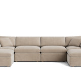 Movie Night™ 6-Piece Modular U-Shaped Sectional, Standard, Champagne