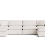 Movie Night™ 6-Piece Modular U-Shaped Sectional, Standard, Nomad Snow