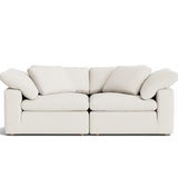 Movie Night™ 2-Piece Modular Sofa, Large, Cream Linen