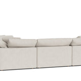 Movie Night™ 4-Piece Modular Sectional Closed, Large, Newport Stripe