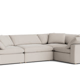 Movie Night™ 4-Piece Modular Sectional Closed, Large, Clay