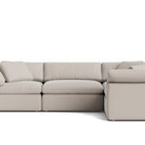 Movie Night™ 4-Piece Modular Sectional Closed, Large, Clay