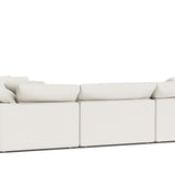 Movie Night™ 4-Piece Modular Sectional Closed, Large, Cream Linen