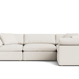 Movie Night™ 4-Piece Modular Sectional Closed, Large, Cream Linen