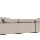 Movie Night™ 4-Piece Modular Sectional Closed, Large, Light Pebble
