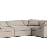 Movie Night™ 4-Piece Modular Sectional Closed, Large, Light Pebble