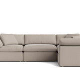 Movie Night™ 4-Piece Modular Sectional Closed, Large, Light Pebble
