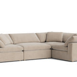 Movie Night™ 4-Piece Modular Sectional Closed, Large, Champagne