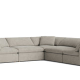 Movie Night™ 5-Piece Modular Sectional Closed, Large, Oatmeal