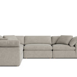 Movie Night™ 5-Piece Modular Sectional Closed, Large, Oatmeal