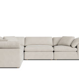 Movie Night™ 5-Piece Modular Sectional Closed, Large, Newport Stripe