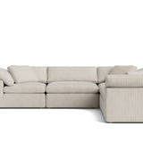 Movie Night™ 5-Piece Modular Sectional Closed, Large, Newport Stripe