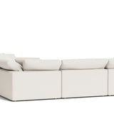 Movie Night™ 5-Piece Modular Sectional Closed, Large, Cream Linen