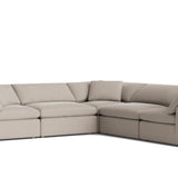 Movie Night™ 5-Piece Modular Sectional Closed, Large, Light Pebble