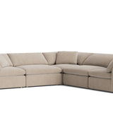 Movie Night™ 5-Piece Modular Sectional Closed, Large, Champagne