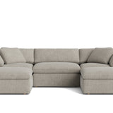 Movie Night™ 5-Piece Modular U-Shaped Sectional, Large, Oatmeal