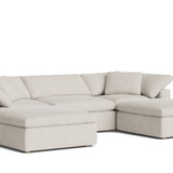Movie Night™ 5-Piece Modular U-Shaped Sectional, Large, Newport Stripe