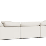 Movie Night™ 5-Piece Modular U-Shaped Sectional, Large, Cream Linen