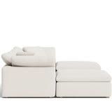 Movie Night™ 5-Piece Modular U-Shaped Sectional, Large, Cream Linen