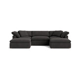 Movie Night™ 5-Piece Modular U-Shaped Sectional, Large, Dark Shadow