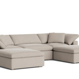 Movie Night™ 5-Piece Modular U-Shaped Sectional, Large, Light Pebble