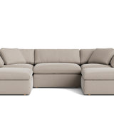 Movie Night™ 5-Piece Modular U-Shaped Sectional, Large, Light Pebble