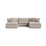 Movie Night™ 5-Piece Modular U-Shaped Sectional, Large, Light Pebble