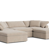 Movie Night™ 5-Piece Modular U-Shaped Sectional, Large, Champagne