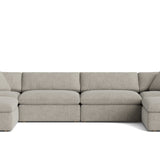 Movie Night™ 6-Piece Modular U-Shaped Sectional, Large, Oatmeal