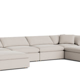 Movie Night™ 6-Piece Modular U-Shaped Sectional, Large, Clay