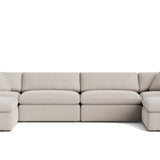Movie Night™ 6-Piece Modular U-Shaped Sectional, Large, Clay