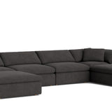 Movie Night™ 6-Piece Modular U-Shaped Sectional, Large, Dark Shadow