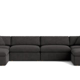 Movie Night™ 6-Piece Modular U-Shaped Sectional, Large, Dark Shadow