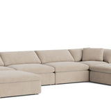 Movie Night™ 6-Piece Modular U-Shaped Sectional, Large, Champagne