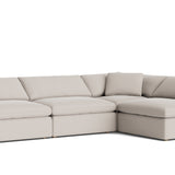 Movie Night™ 4-Piece Modular Sectional Open, Large, Clay