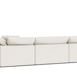 Movie Night™ 4-Piece Modular Sectional Open, Large, Cream Linen