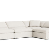 Movie Night™ 4-Piece Modular Sectional Open, Large, Cream Linen