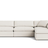 Movie Night™ 4-Piece Modular Sectional Open, Large, Cream Linen