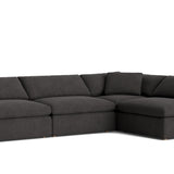 Movie Night™ 4-Piece Modular Sectional Open, Large, Dark Shadow