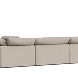 Movie Night™ 4-Piece Modular Sectional Open, Large, Light Pebble