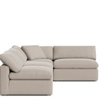 Movie Night™ 4-Piece Modular Sectional Open, Large, Light Pebble