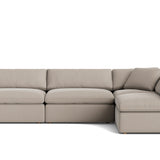 Movie Night™ 4-Piece Modular Sectional Open, Large, Light Pebble