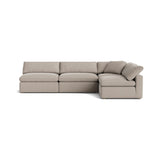 Movie Night™ 4-Piece Modular Sectional Open, Large, Light Pebble