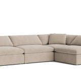 Movie Night™ 4-Piece Modular Sectional Open, Large, Champagne