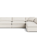 Movie Night™ 5-Piece Modular Sectional Open, Large, Cream Linen