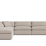 Movie Night™ 5-Piece Modular Sectional Open, Large, Light Pebble