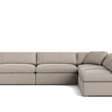 Movie Night™ 5-Piece Modular Sectional Open, Large, Light Pebble