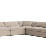 Movie Night™ 5-Piece Modular Sectional Open, Large, Champagne
