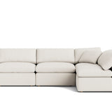Movie Night™ 4-Piece Modular Sectional Open, Standard, Cream Linen