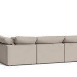 Movie Night™ 4-Piece Modular Sectional Open, Standard, Light Pebble